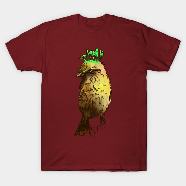 Mushroom Bird T-Shirt by Manfish Inc.